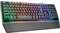 Гейм клавиатура с RGB подсветкой Trust GXT 830-RW Avonn USB Black 390грн (была до акции 800грн)